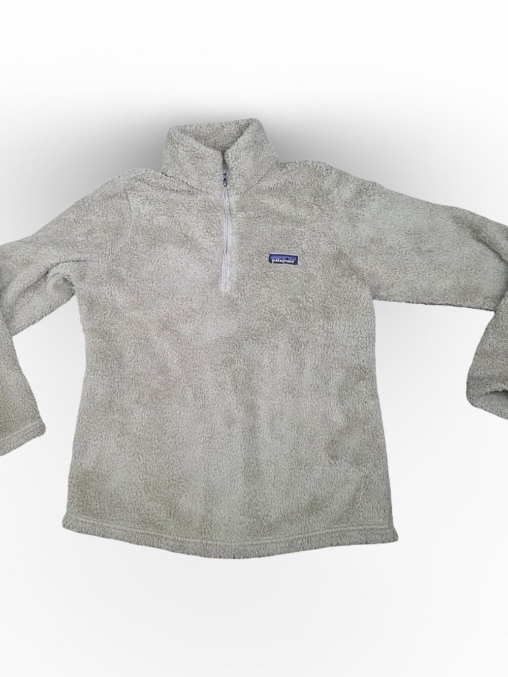 Patagonia Women's Los Gatos 1/4 Zip Fleece Pullover Cream Beige Size Large